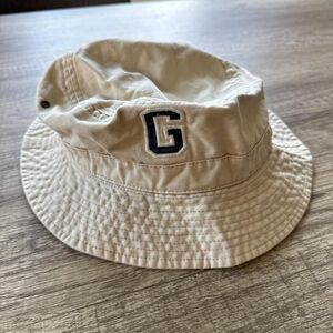 Gap Bucket Hat Khakis Beige Embroidered G Logo Cotton M/L Classic Preppy